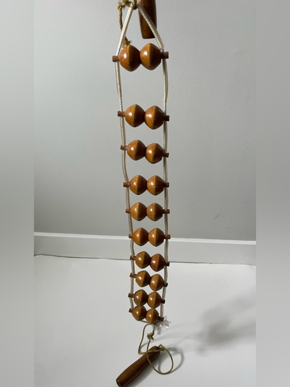 Vintage Wooden Rope Back Massager 70s 80s Boho Bohemian